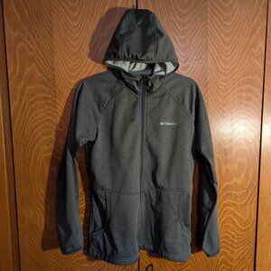 Columbia gray fleece-lined softshell jacket - medium